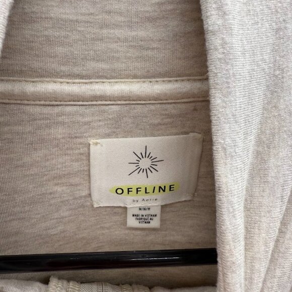 Offline by aerie Beige Half Zip Sweatshirt - Picture 3 of 5